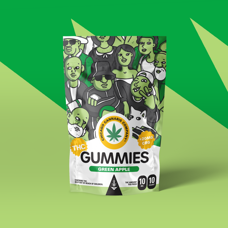 THC + CBG Gummies: Green Apple (100mg)
