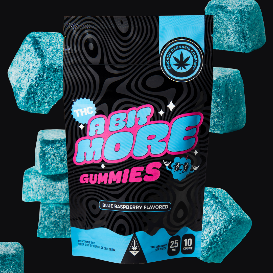 A Bit More Gummies: Blue Raspberry (250mg)  Chicago Cannabis Company