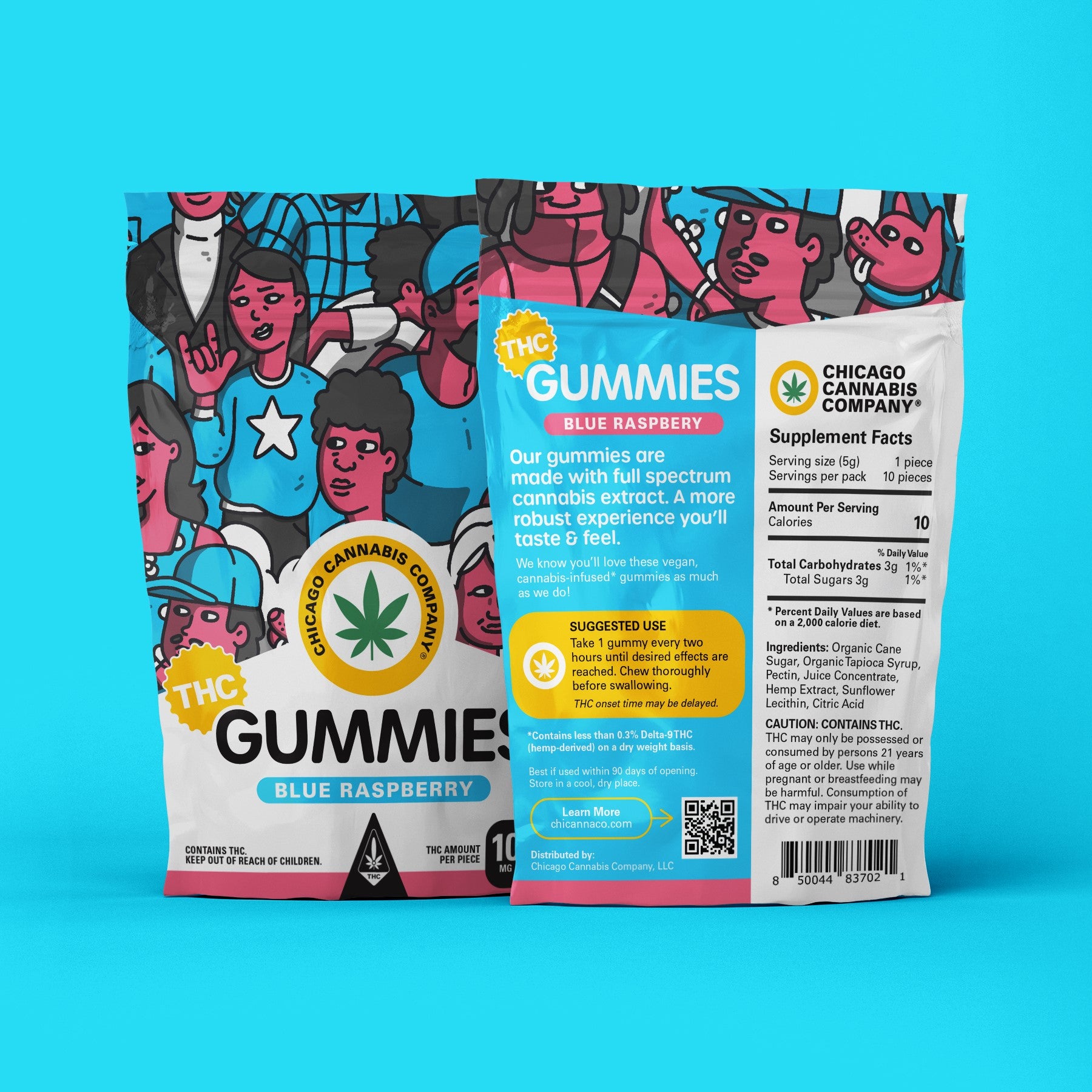 Weed Gummies Blue Raspberry THC Gummies: Blue Raspberry (100mg) – Chicago Cannabis Company