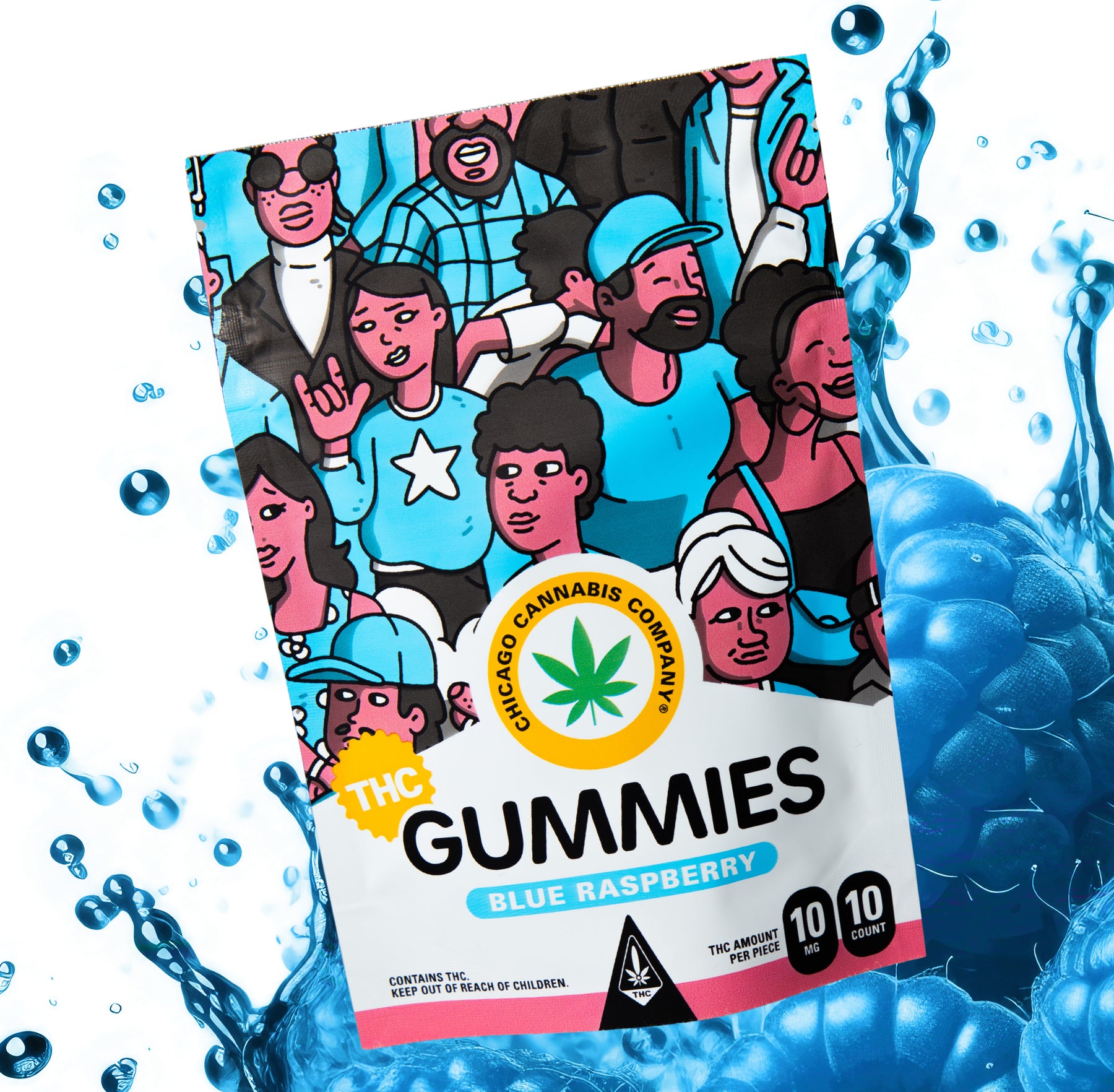 Weed Gummies Blue Raspberry THC Gummies: Blue Raspberry (100mg) – Chicago Cannabis Company