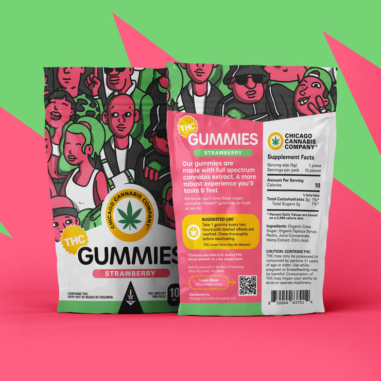 THC Gummies: Strawberry (100mg)