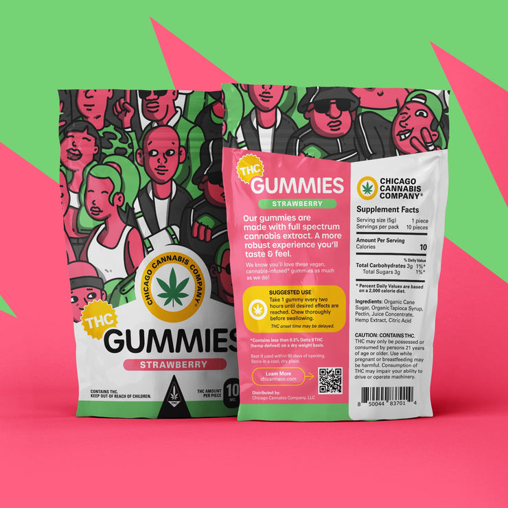THC Gummies: Strawberry (100mg)